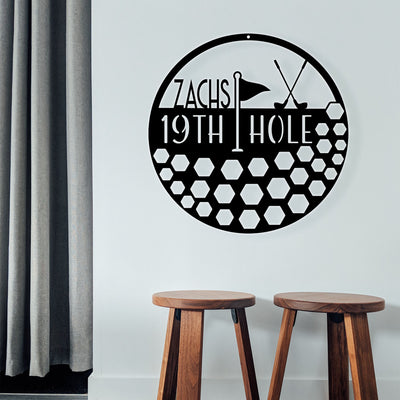 19th Hole Golf Sign - My Metal Designs