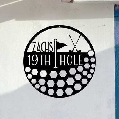 19th Hole Golf Sign - My Metal Designs