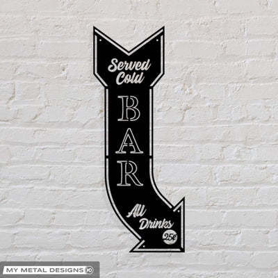 Metal Arrow Bar Sign