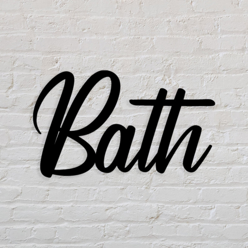 Bath Letters Sign | Modern Bath Decor Sign