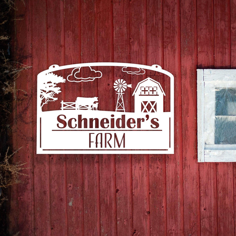 Farm House Personalized Sign - My Metal Designs