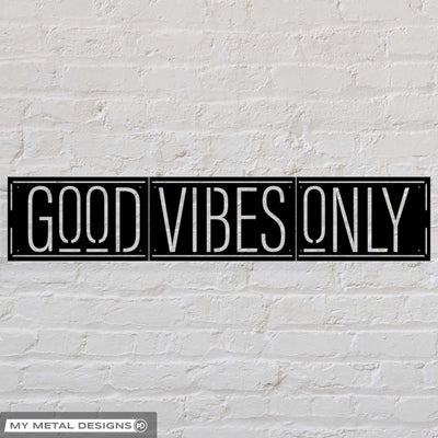 Good Vibes Only Metal Wall Art