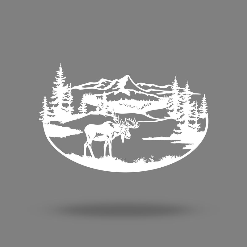 Moose In The Woods Metal Art