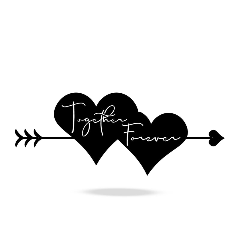 Together Forever - Heart Metal Wall Art