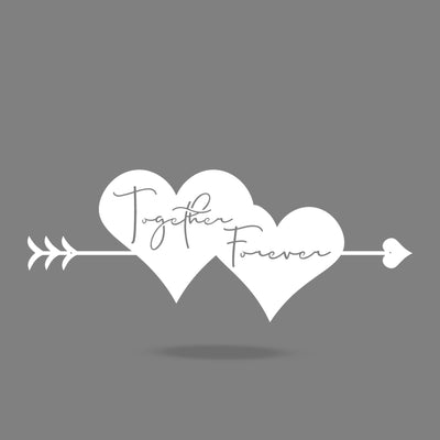 Together Forever - Heart Metal Wall Art