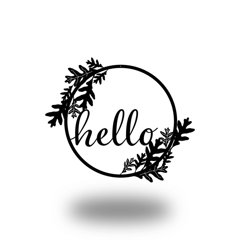 Hello - Metal Welcome Sign