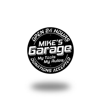 Personalized Garage Sign | My Tools, My Rules | Metal Sign
