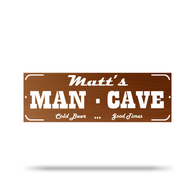 Custom Metal Man Cave Banner | Personalized Man Cave Street Sign | Personalized Man Cave Name Sign | Custom Fanatic Sports Fan Sign