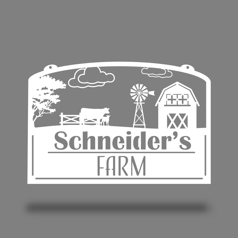 Farm House Personalized Sign
