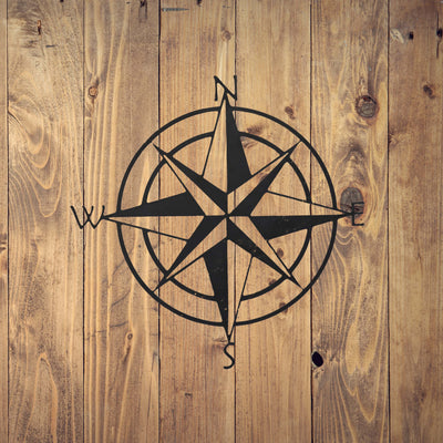 Nautical Compass Metal Wall Art