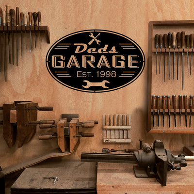 Dad's Garage Sign | Father's Day Sign | Custom Father's Day Gift