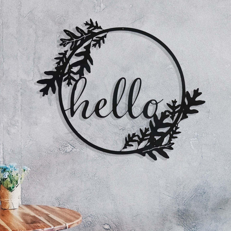 Hello - Metal Welcome Sign - My Metal Designs